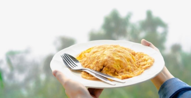 Pato confinado - Receta de tortilla de arroz: aprovecha hasta el último grano