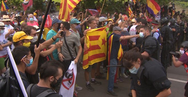 Tres anys de protestes independentistes contra Felip VI