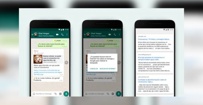 WhatsApp añade búsquedas en Internet para evitar fake news