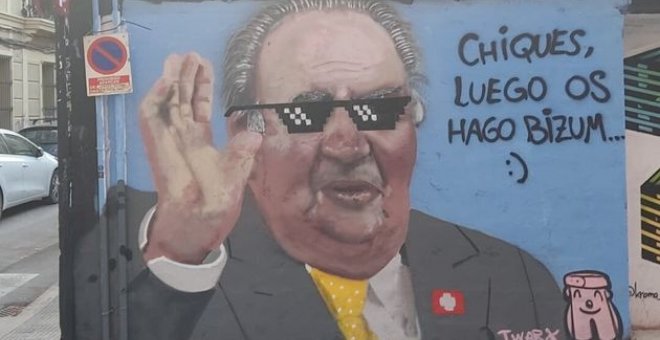 El autor del grafiti de Juan Carlos I: "No me he metido con la Casa Real sino con el rey emérito"