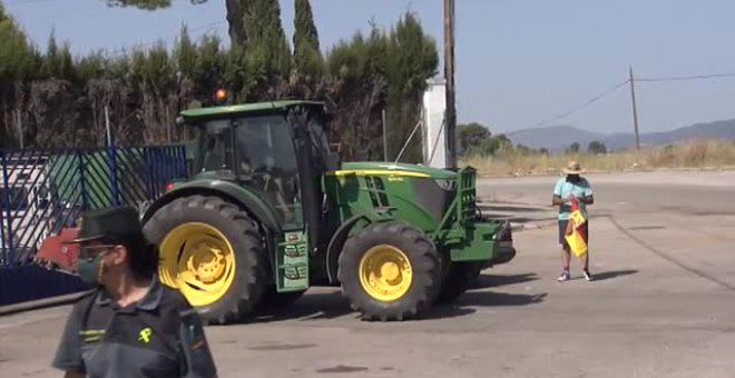 Tractorada de los olivareros en Jaén