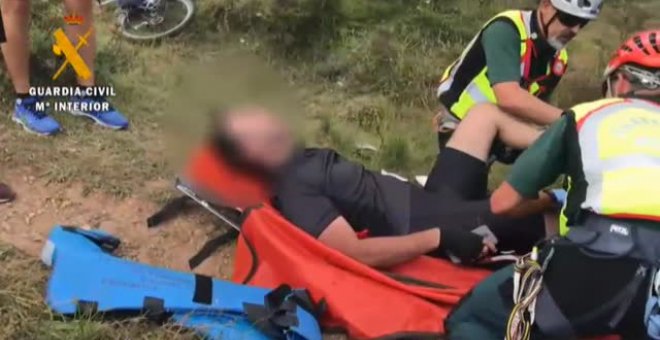 La guardia civil rescata a un turista accidentado en La Rioja