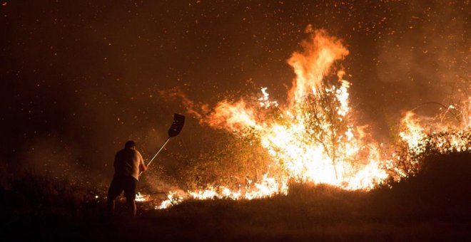 Ourense registra ya unas 8.000 hectáreas quemadas en una docena de municipios