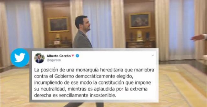 Iglesias y Garzón cuestionan la neutralidad política del rey tras su llamada a Lesmes