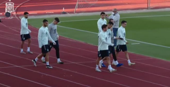 La selección se entrena con la vista puesta en el amistoso ante Portugal