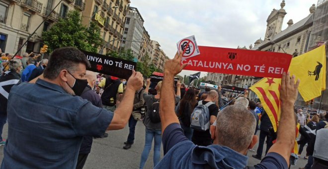 Un independentisme desinflat als carrers respon a la visita de Felip VI a Barcelona