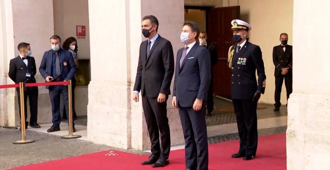 Pedro Sánchez se reúne con Giuseppe Conte en Roma