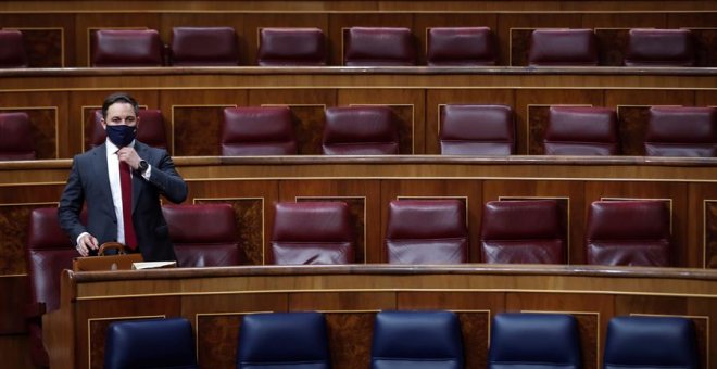Vox es queda sol en la moció de censura i Sánchez la utilitza per carregar contra Casado