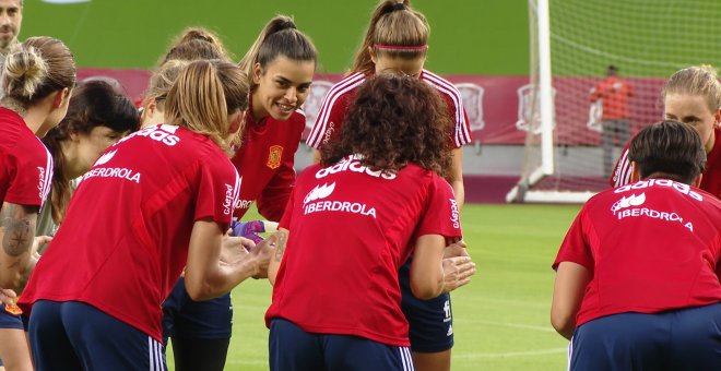 Entrenamiento de la Selección española de fútbol femenina