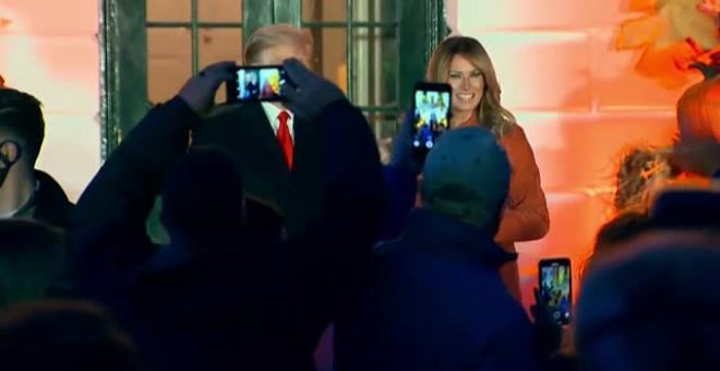 Trump y Melania celebran Halloween con los más pequeños en la Casa Blanca