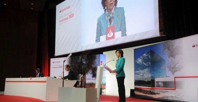 Santander defiende el pago de dividendos y aprueba en junta un abono en 2021
