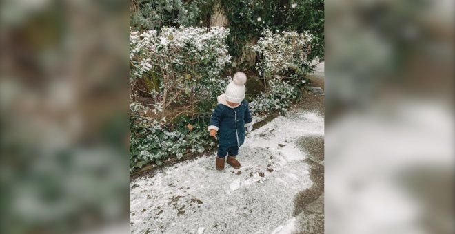Ana Boyer comparte la primera vez de su hijo Miguel en la nieve