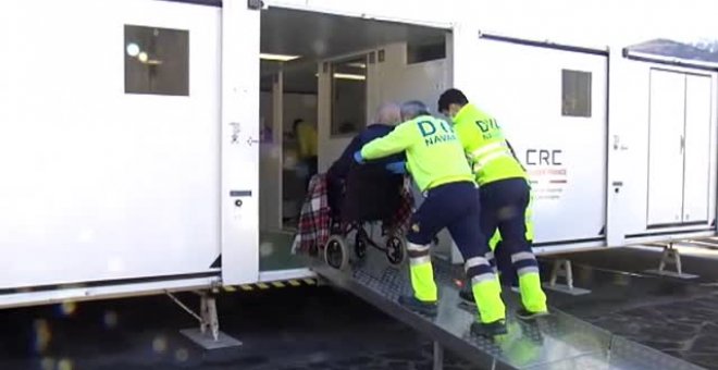 Ya funciona el hospital móvil que vacunará en zonas rurales de Navarra