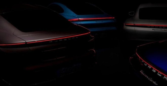 Una nueva versión del Porsche Taycan eléctrico está a punto de llegar, y Porsche la enseña entre sombras