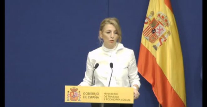 Yolanda Díaz: "Los ERTE se prorrogan hasta el 31 de mayo"