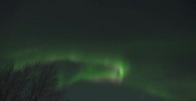 Espectaculares auroras boreales en el cielo de Laponia
