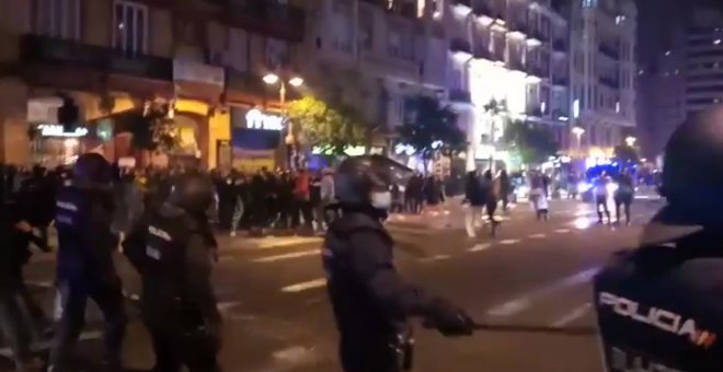 Enfrentamientos en Valencia entre manifestantes y Policía