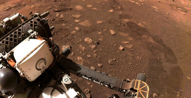 El Perseverance recorre sus primeros metros en la superficie de Marte