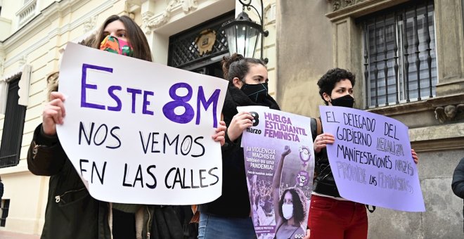 El Movimiento Feminista de Madrid se "reinventa" el 8M al convocar actos con menos de 20 personas