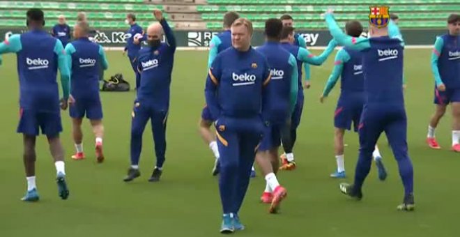 El Barça completa una sesión alegre antes del duelo contra el Athletic