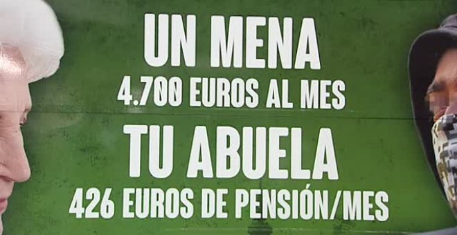 La ultraderecha pide el voto en Madrid con un cartel racista