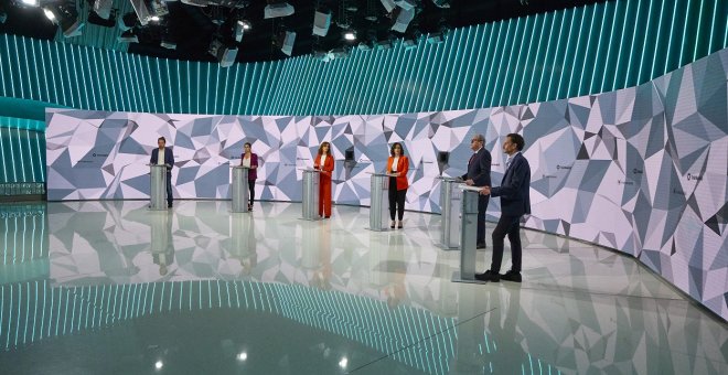 La izquierda se presenta unida en el debate a seis mientras Vox y Cs compiten por un lugar junto a Díaz Ayuso