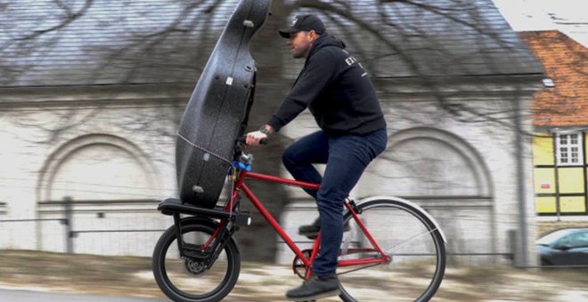Este kit transforma en una bicicleta eléctrica de carga cualquier bici convencional