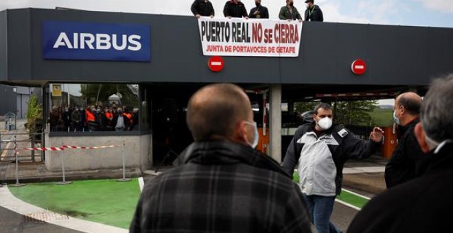 Las protestas para evitar el cierre de Airbus Puerto Real se extienden una semana más