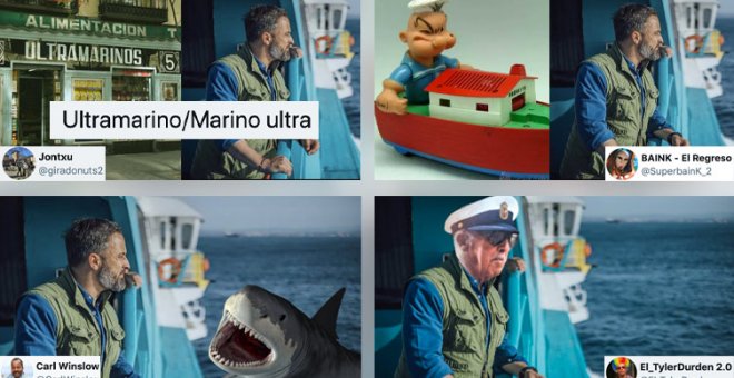 Los memes más tronchantes con Abascal poniendo mirada 'intensita' en un barco