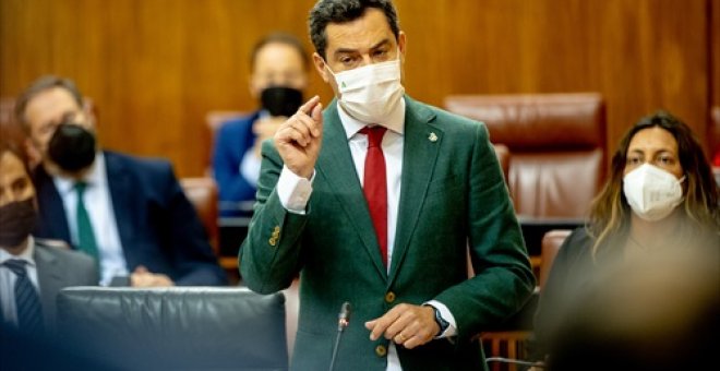 Moreno aborda este martes con portavoces parlamentarios su cita del jueves con Pedro Sánchez en Moncloa