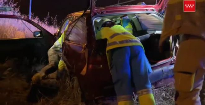 Cinco personas resultan heridas tras caer su vehículo por un terraplén a la altura de Alcorcón (Madrid)
