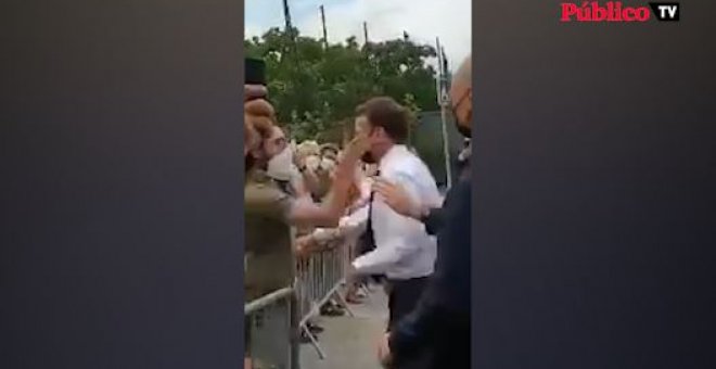 Macron, abofeteado durante un acto en el sureste de Francia