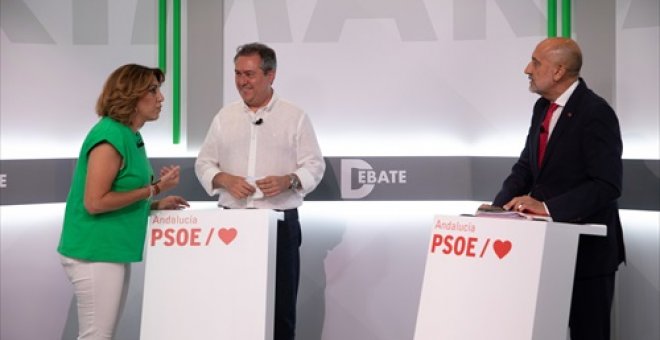 Díaz apela al andalucismo; Espadas, al cambio; Hierro, a las bases: los candidatos se la juegan en la recta final