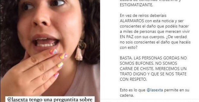 La instagramer Croquetamente carga contra 'Zapeando' por su gordofobia: "Esto es violencia"