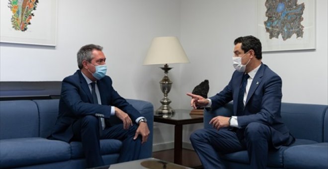 Moreno y Espadas pelean por situarse en el centro de un tablero político andaluz polarizado