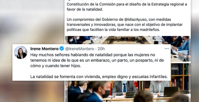"Más canas que en la jaula de Copito de Nieve": críticas a la Comisión de Madrid para la natalidad, con 17 hombres y cinco mujeres