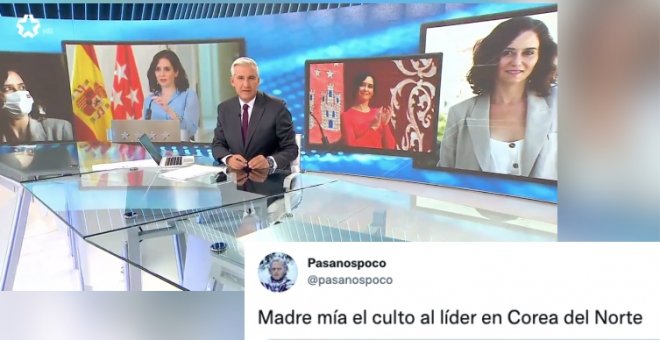 "Telemadrid ya es 'Aló presidenta'": críticas a una cobertura informativa del canal autonómico sobre Ayuso
