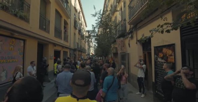 Los nazis que marcharon en Chueca convocaron la manifestación bajo la asociación Madrid Seguro en contra de las "Agendas 2030/2050"