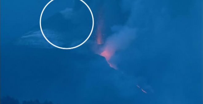 Se abre una nueva fisura, que los técnicos califican de descomunal, en el volcán de La Palma