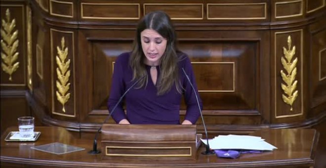 Irene Montero denuncia en el Congreso las preguntas que "culpabilizan" a las mujeres violadas