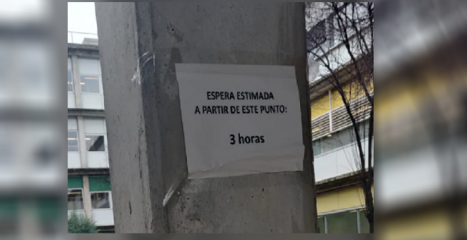 El sincero cartel de un hospital que muestra el colapso del sistema sanitario en Madrid