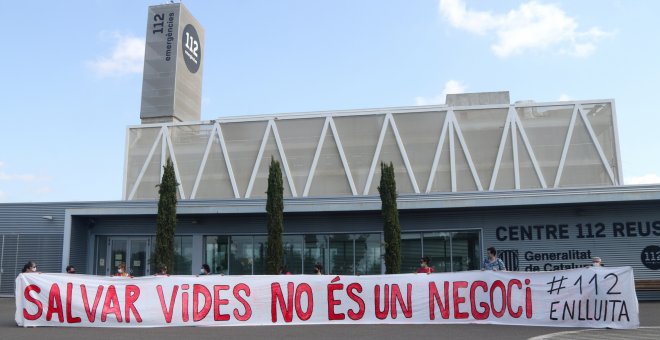 Els treballadors del 112 a Barcelona inicien una nova vaga indefinida