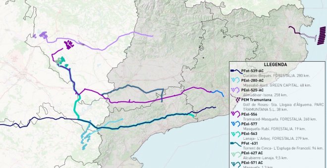 GEPEC-EdC alerta que una desena de línies d'alta tensió projectades des de l'Aragó trinxarien 1.300 km de territori rural