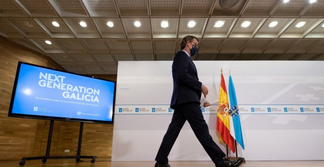 Feijóo denuncia el reparto de fondos europeos del Gobierno cuando no ha gastado cerca de 600 millones ya asignados a Galicia