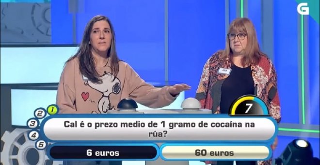 "¿Cuánto cuesta un gramo de cocaína?": la polémica pregunta de un concurso de la Televisión de Galicia