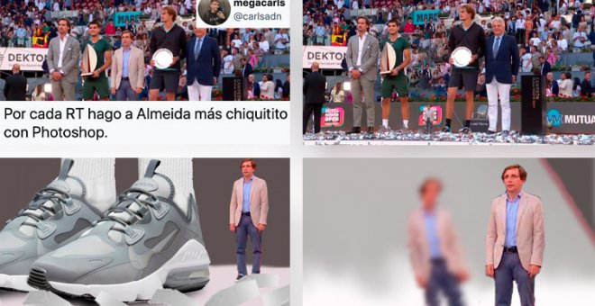 El disparatado hilo que miniaturiza a Almeida en el Mutua Madrid Open que hasta el propio alcalde ha compartido