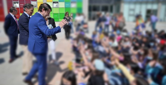 El PSOE pregunta al Gobierno de Castilla y León por el uso de escolares en Salamanca para promocionar a Mañueco
