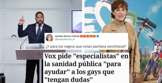 Anabel Alonso arrasa con su respuesta a Ignacio Garriga por pedir "especialistas" en la sanidad pública "para ayudar" a los gais que "tengan dudas"