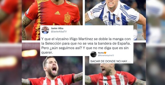 El presentador de 'Deportes Antena 3' señala a Iñigo Martínez por remangarse la camiseta de España y le llueven las críticas: "Entrena y juega siempre así"