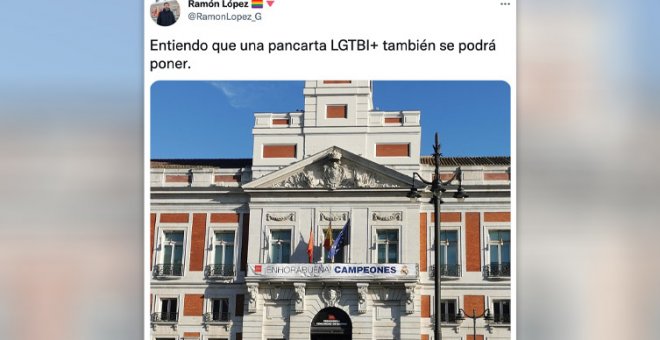 La excusa de Almeida para no poner la arcoíris en Cibeles se choca con la Puerta del Sol de Ayuso